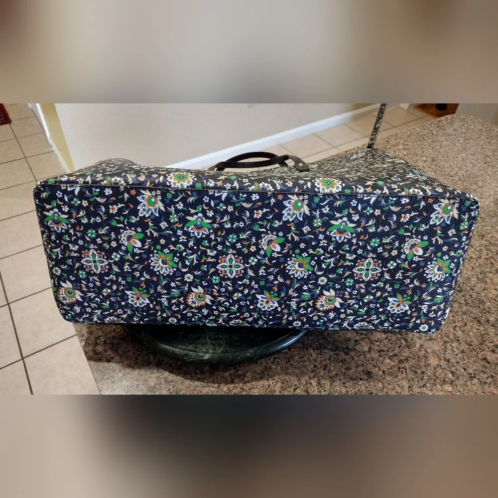 NWOT Tory Burch Floral Tote Bag - Navy and Multicolor
